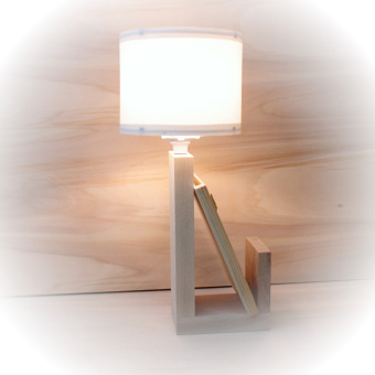 Lampada Portalibro paralume cilindro