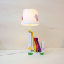 Lampada Portalibro in Legno [bianca-paralume cono]