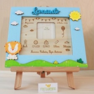 Quadretto nascita con foto