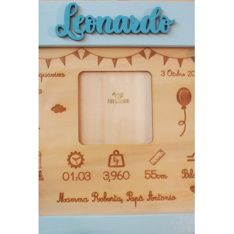 Quadretto nascita con foto