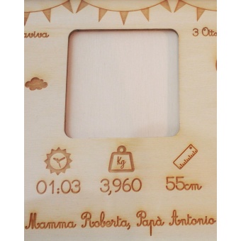 Quadretto nascita con foto