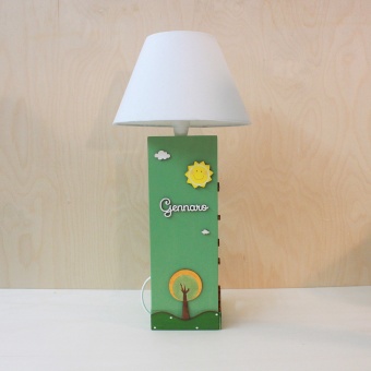 Lampada Portalibro a Tema Bosco