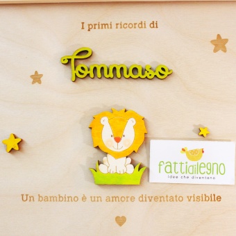Box in legno con incisione
