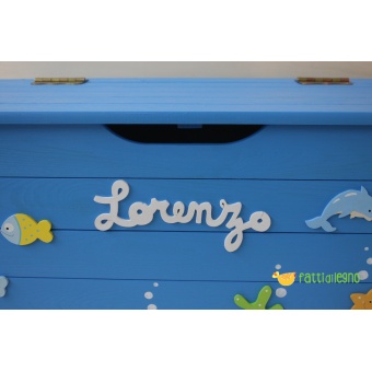 Casspanca tema mare dipinta e decorata a mano
